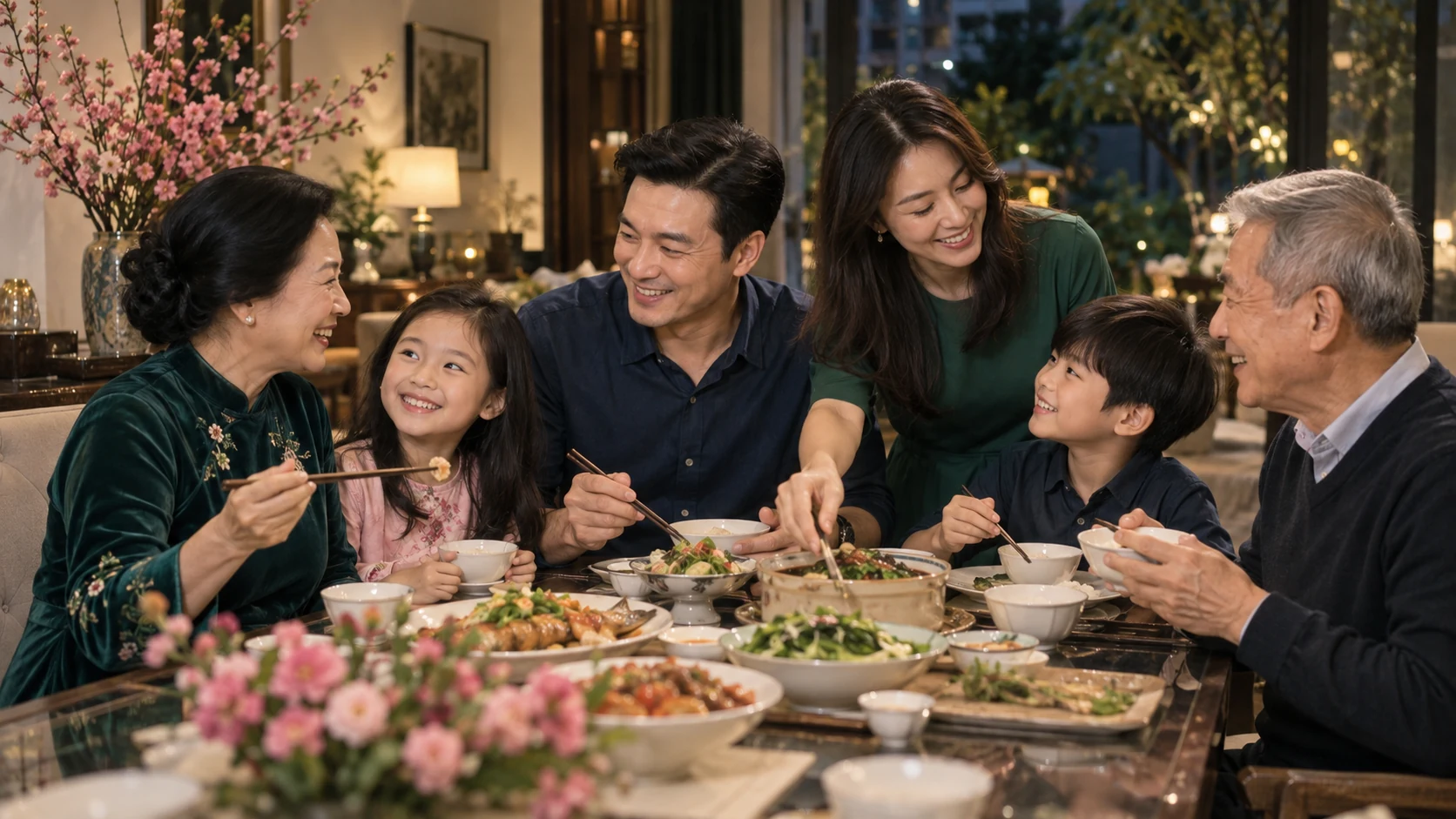 Ngày cả nhà đủ mặt.
