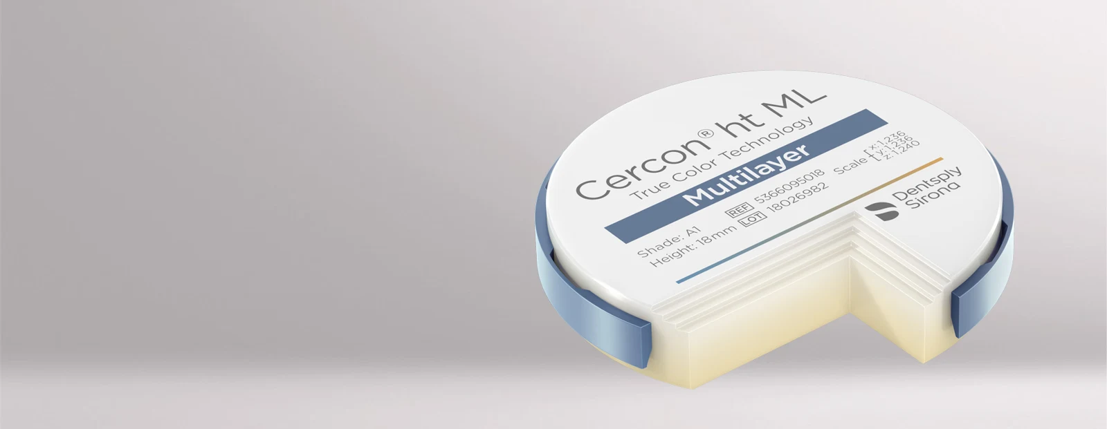 Dentsply Sirona Cercon ht ML multilayer zirconia disc