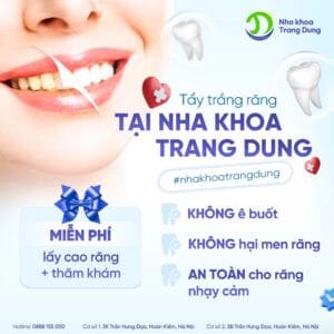 Hình ảnh giới thiệu về phương pháp Nha khoa Tẩy Trắng Răng không ê buốt, không gây hại men răng tại nha khoa Trang Dung