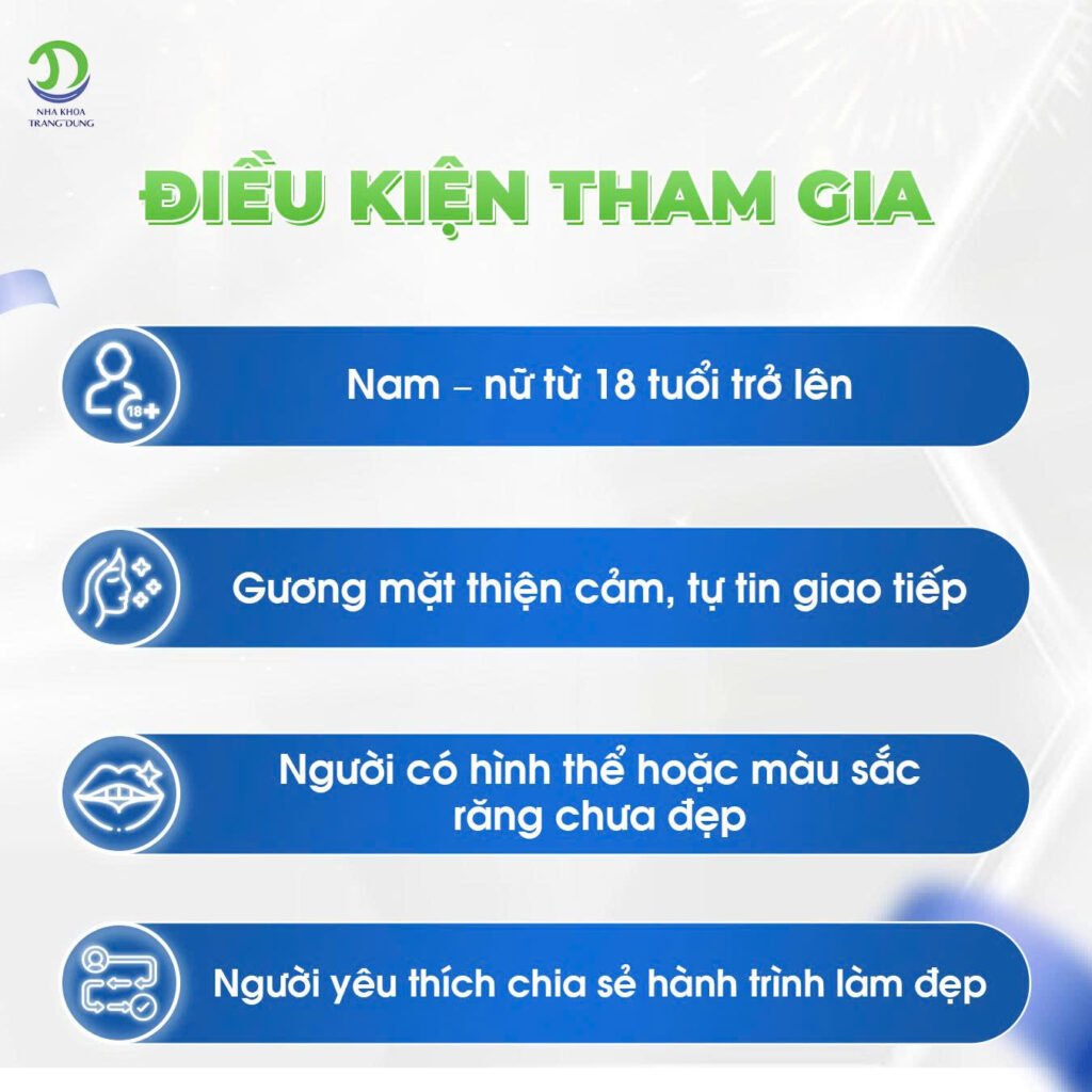 ✨ Tìm Kiếm Đại Sứ Nụ Cười Trang Dung 2025 – Cơ Hội Thay Đổi Nụ Cười, Thay Đổi Cuộc Đời Điều kiện tham gia đại sứ nụ cười thương hiệu nha khoa Trang Dung