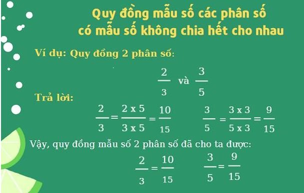 1 quy dong mau so 2