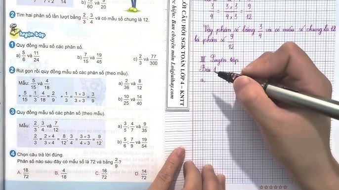 quy dong mau so lop 4