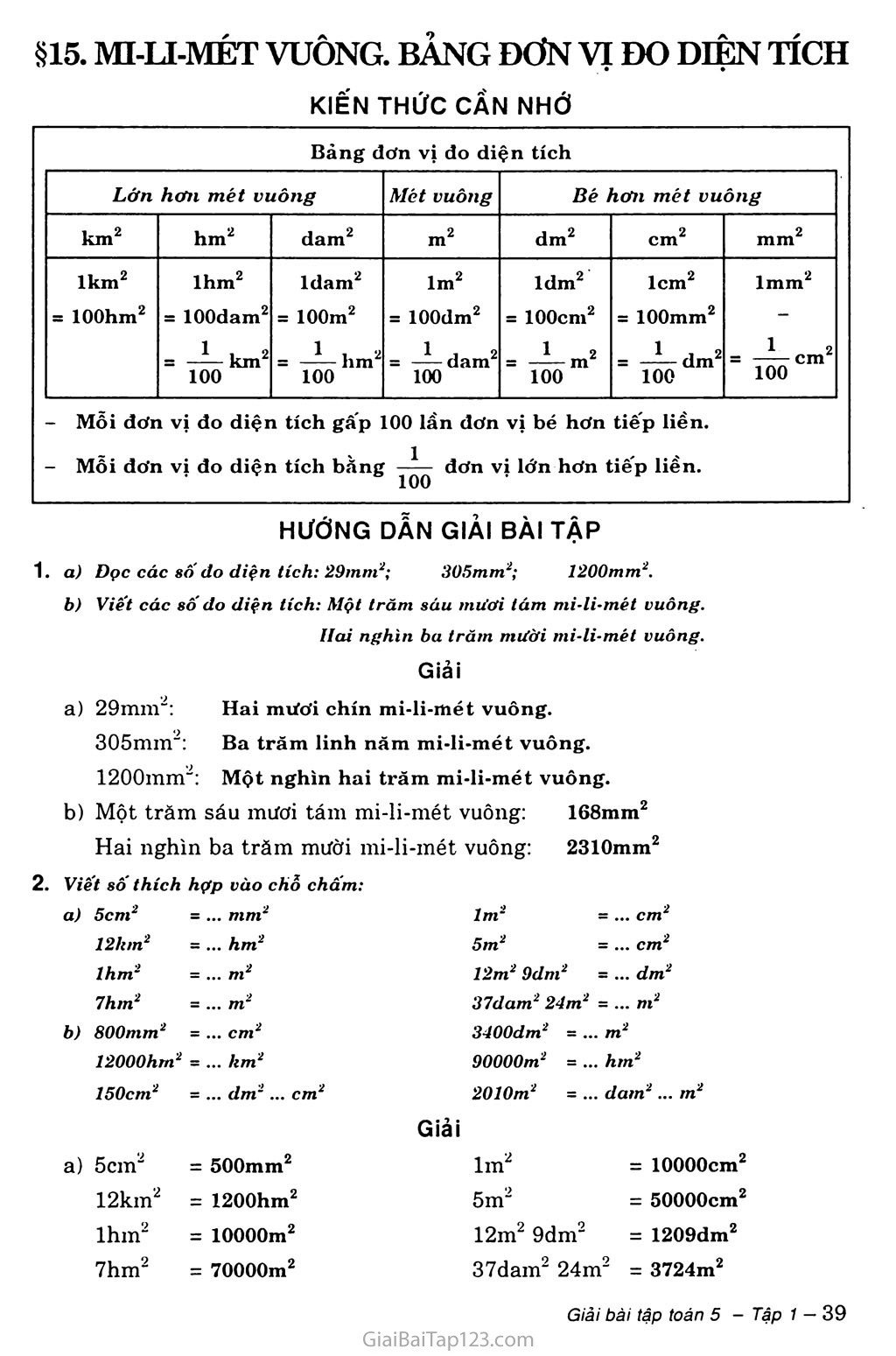 Bảng Đơn Vị Đo Diện Tích Dành Cho Học Sinh Cấp TH, THCS, THPT bang don vi do dien tich