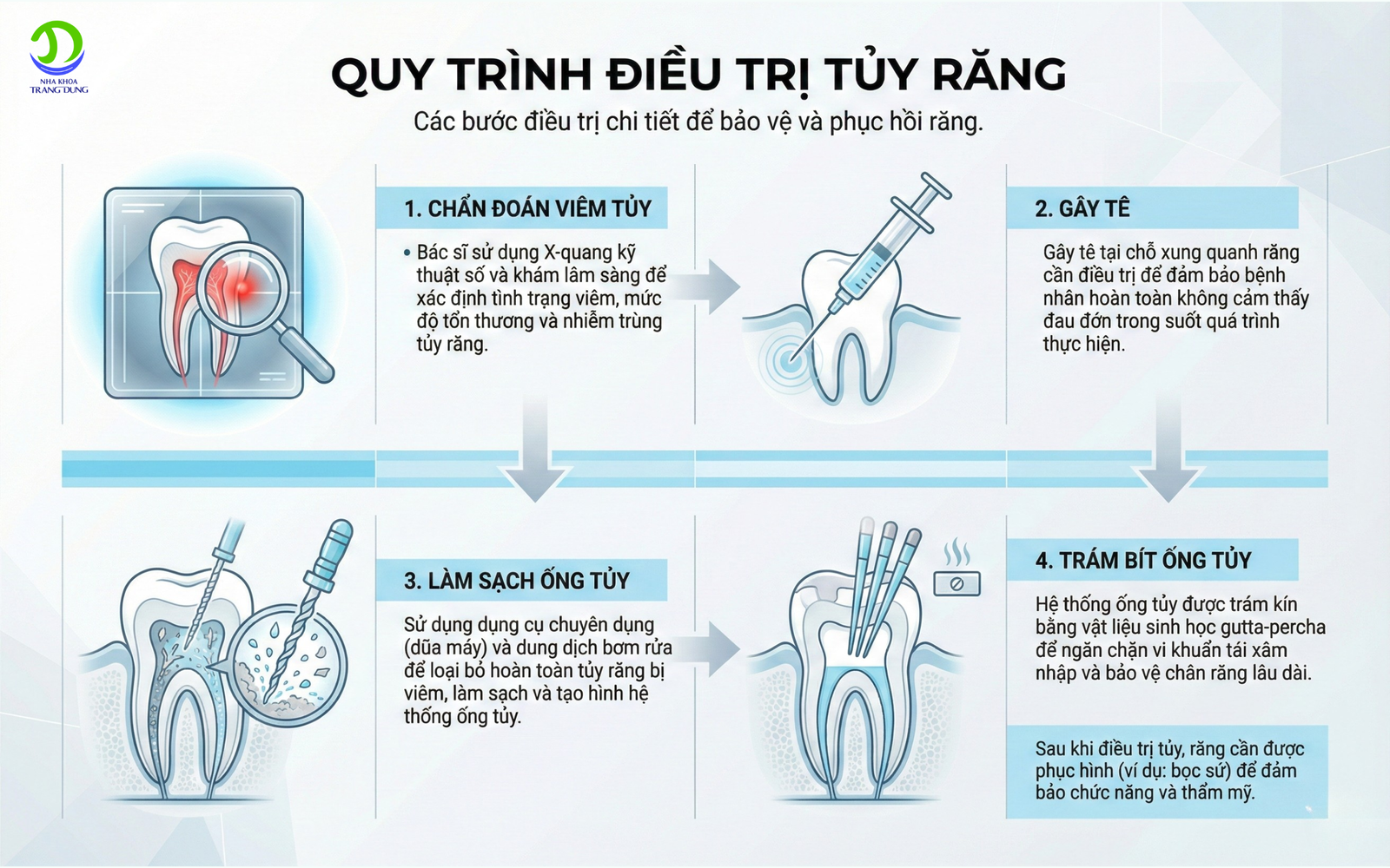 quy trình điều trị tủy