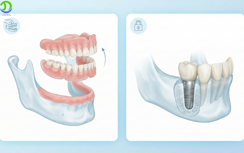 hàm giatr và implant