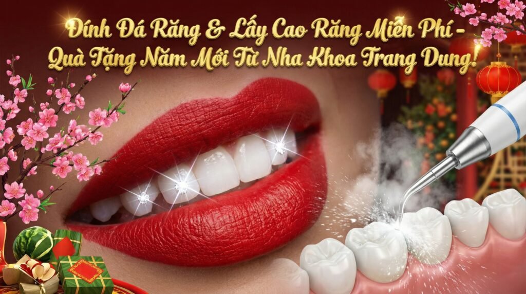 Đính đá răng miễn phí, lấy cao răng miễn phí tại nha khoa Trang dung 2026